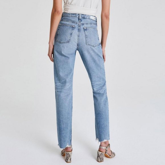 AG The Isabelle High-Rise Straight Crop Raw Hem 26 - Picture 3 of 14